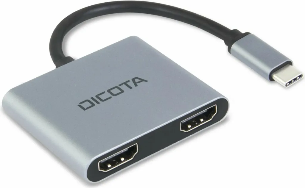 Stacion docking USB-C Dicota, 4-në-1, 4K HDMI, 100W PD, i hirtë - 1