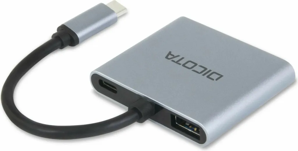 Stacion docking USB-C Dicota, 4-në-1, 4K HDMI, 100W PD, i hirtë - 2