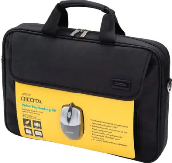 Çantë Dicota Value Toploading Kit për laptop 15.6", e zezë