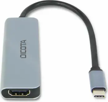 Hub USB Dicota USB C 5 in 1, HDMI 4K, PD 100W, argjend