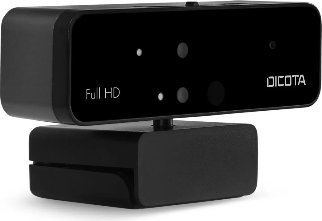 Webcam DICOTA PRO Face Recognition Full HD, 1.5m, e zezë - 2