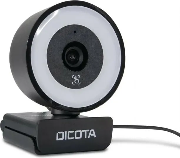 Webcam DICOTA Ringlight 5MP e zezë - 2