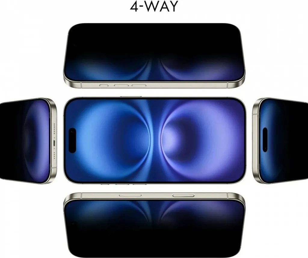Filtër privatësie për ekran Dicota 4 Way Adhesive, për iPhone 16, i zi - 4