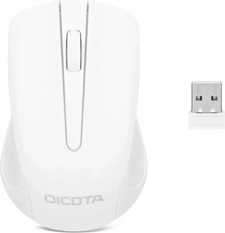 Mi Maus pa tela Dicota Comfort, ergonomik, i bardhë - 4