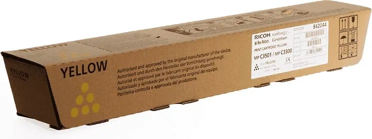 Toner, Ricoh, MP C3300 842044 (841429/841433), rendiment 15000 faqe, standard, e verdhë - 1