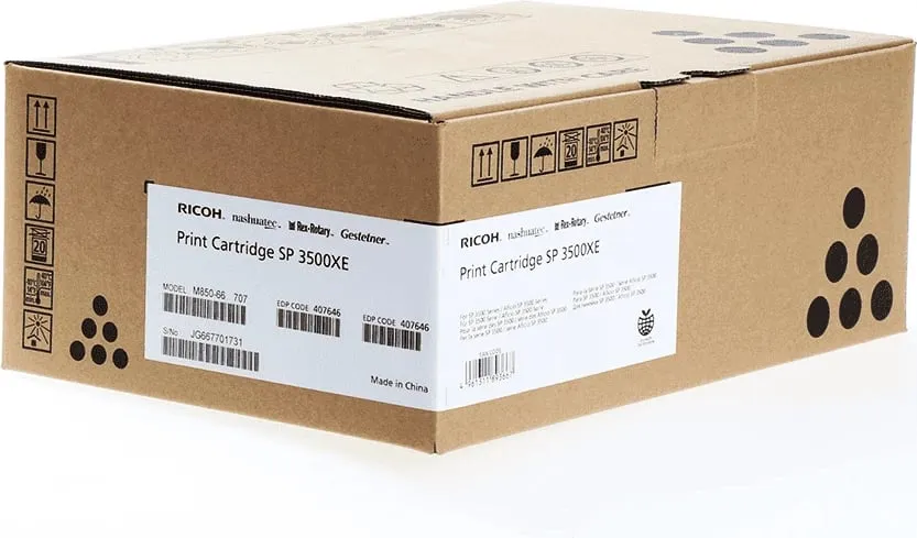 Toner, Ricoh, SP 3500XE 407646, XL 6400 faqe, e zezë - 1