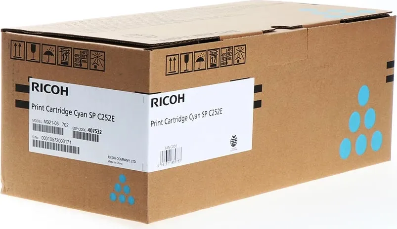 Toner Ricoh Type C252E 407532 4000 faqe cyan - 1
