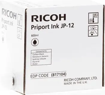 Ngjyrë për printer Ricoh JP 12, 600 ml, e zezë