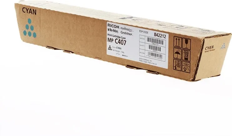 Toner Ricoh MP C407 / 842212, rendiment 8000 faqe, standard, cyan - 1