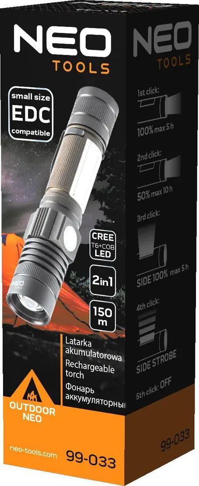 Elektrik dore Neo 99-033, 800 lm, LED CREE T6, i zi - 4