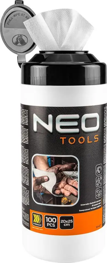 Peceta pastruese Neo Hand, 100 copë, për duar dhe sipërfaqe, me aromë agrumesh