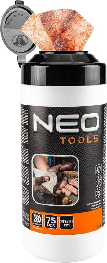 Peceta pastruese për duar Neo Hand Cleaning Wipes, me abrasive, 75 copë, aromë agrumesh