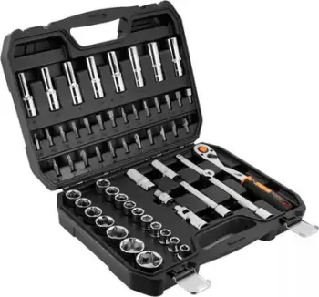 Set veglash Neo 10-042, 58 pjesë, 1/2", në kuti plastike