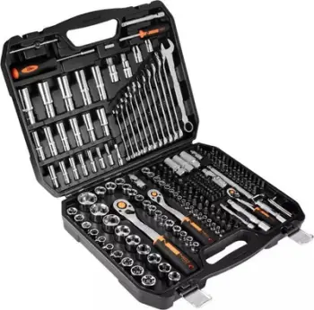 Set veglash Neo 10-076, 219 pjesë, kuti plastike, argjendtë