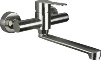 Rubinet lavamani Deante Neo, montim në mur, bronz, argjendtë