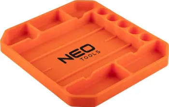 Tabaka organizuese veglash Neo, silikoni, 25.7 x 23.2 x 2.5 cm, portokalli