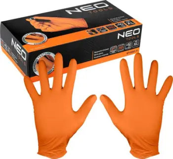 Doreza pune Neo Nitrile, nitril, 50 copë, XL, portokalli
