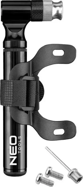 Pompë biçiklete Neo 91-015 Pro Mini, alumini, presion i lartë, gri