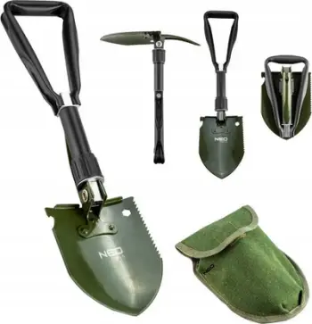 Lopatë palosëse Neo Folding Shovel 63-121, çelik, multifunksionale, e zezë