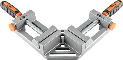 Kapës këndor i dyfishtë Neo Tools Corner Clamp, alumini, dorez ergonomike, gri - 1
