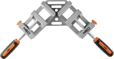 Kapës këndor i dyfishtë Neo Tools Corner Clamp, alumini, dorez ergonomike, gri - 2