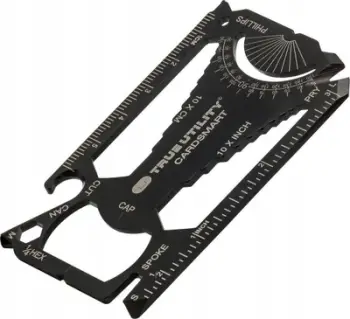 Multitool karte Neo True Utility Cardsmart, 30 funksione, çelik inox, i zi