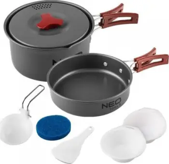 Set gatimi kampingu Neo 7 në 1 63-146, alumini i anodizuar, 1L, gri