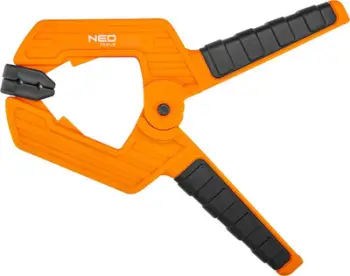 Kapëse suste Neo Spring Clamp 3"/75mm, plastikë e përforcuar, forcë shtrënguese 15kg, portokalli