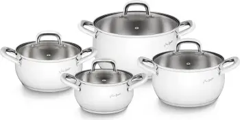 Set tenxhere Lamart, 16 - 24 cm, 4 copë, të argjendta