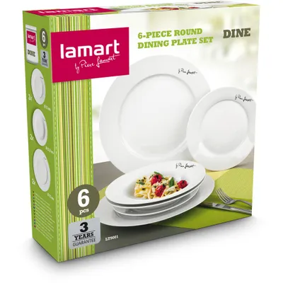 Set pjata Lamart Dine LT9001, 6 copë, të bardha - 7