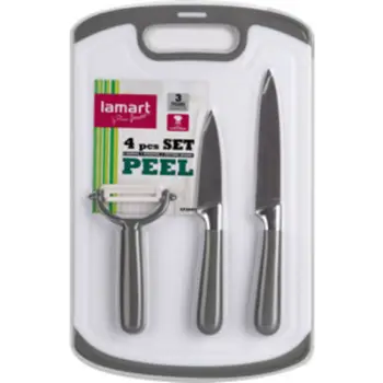 Set thika + qëruese Lamart LT2097, të argjendta / bardha