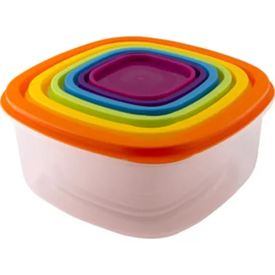 Set kuti plastike Lamart LT6029, 6 copë, shumëngjyrëshe - 1