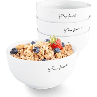 Pjata set porcelani 4 copë Lamart LT9014, të bardha - 1