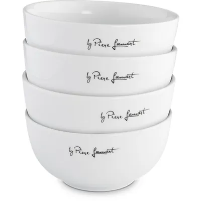Pjata set porcelani 4 copë Lamart LT9014, të bardha - 2