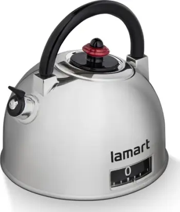 Ibrik elektrik Lamart LT7037, 76x76mm, i argjendtë