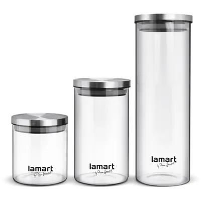 Set kavanozë qelqi Lamart LT6025, 3 copë - 3