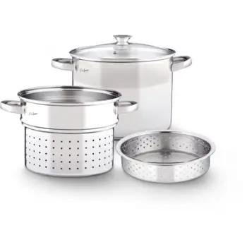 Set tenxhere për pasta Lamart LT1067, 4 pjesë, e argjendtë