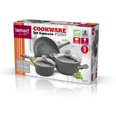 Set tenxhere Lamart LT1177, 5 pjesë, e hirtë - 4