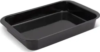 Tepsi për pjekje Lamart LT1186, 41 x 26.5 x 6 cm, emajl, e zezë