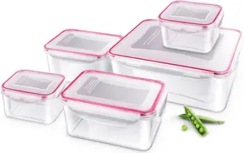 Set kuti ushqimi Lamart LT6001, 5 copë, transparente