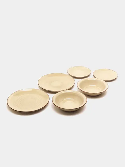 Pjata set qeramike 6 copë Lamart LT9111 - kafe - 2