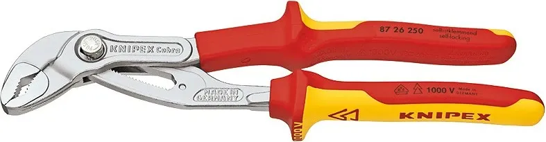 Darë Knipex 87 26 250, 250mm, krom-vanadium, dorezë izoluese, kuqe/verdhe - 1