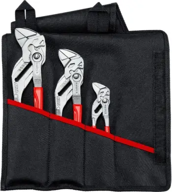 Set darash për tuba Knipex, 3 copë 150mm 250mm 300mm, me çantë rrotulluese