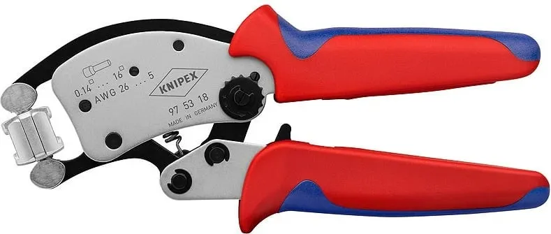 Vegël dore Knipex Twistor 16 për aderendhülsen, kuqe/blu - 1