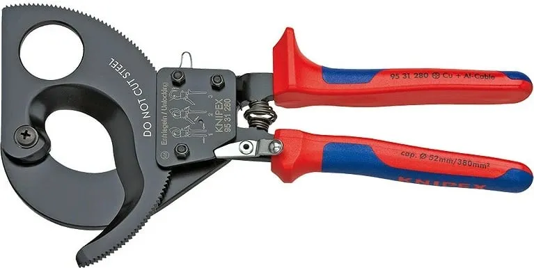 Darë prerëse anësore Knipex 95 31 280, 280mm, çelik, dore plastike, kuqe/blu - 1
