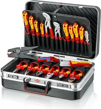 Kuti veglash Knipex për elektricistë, set 20 pjesë, plastike ABS, e zezë