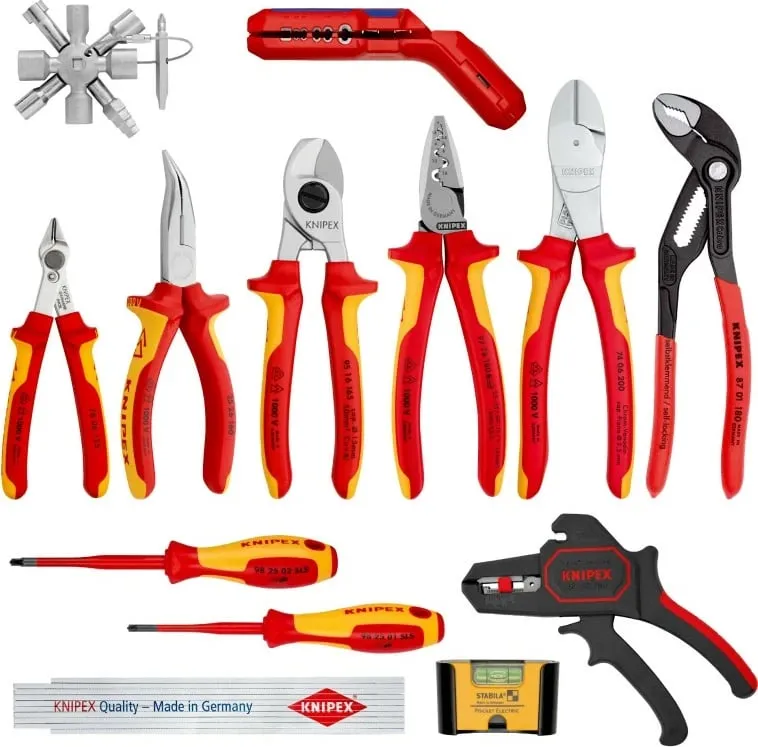 Set veglash Knipex 00 20 90 V02, 13 vegla, e kuqe/e verdhë - 1
