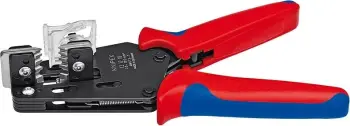 Vegël zhveshëse Knipex 12 12 10, izolim mbrojtës, 195mm, kuqe/blu