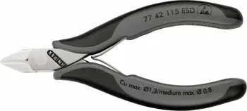Darë diagonale Knipex KP-7742115ESD, ESD, 115mm, e zezë