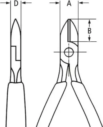 Prerëse kabllosh Knipex KP-7502125, 125mm, dorezë plastike, çelik, e kuqe